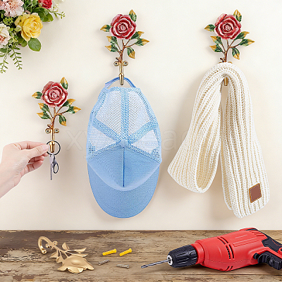 Alloy Enamel Hook Hangers DIY-WA0001-33-1