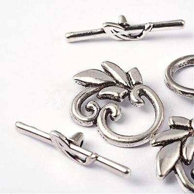 Leaf Tibetan Style Alloy Toggle Clasps LF0676Y-1