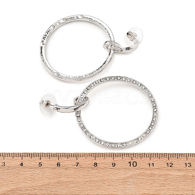 Alloy & Crystal Rhinestone Dangle Stud Earrings LS-EJEW-G467-01P-01-1