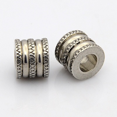 Tarnish Resistant Column 304 Stainless Steel Beads STAS-N020-09-1