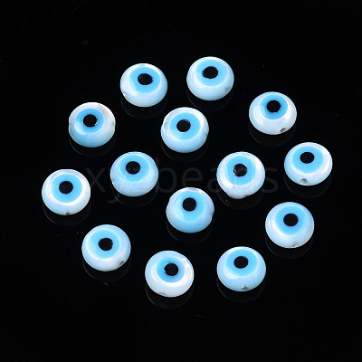 Natural White Shell Mother of Pearl Shell Beads SSHEL-N034-51B-01-1