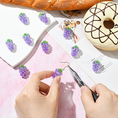 Handmade Acrylic Bead Pendants PALLOY-CJ00078-1
