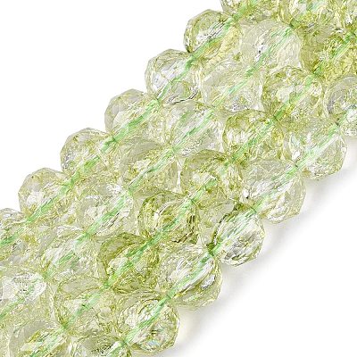 Crackle Transparent Glass Beads Strands GLAA-N063-10mm-07-1