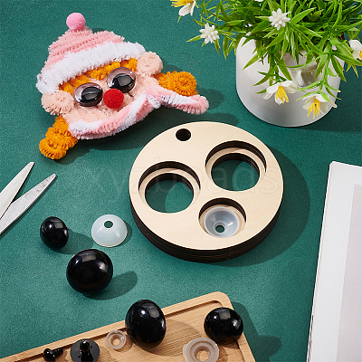 Basswood Measuring Tool for Doll Craft Eyes TOOL-WH0155-124B-1