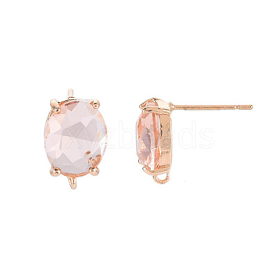 Brass Stud Earring Findings KK-S364-163H-1