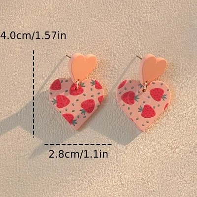 Acrylic Dangle Stud Earrings FS-WG1A271-01-1