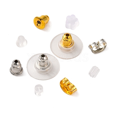 740Pcs 10 Style Brass & Iron & Plastic Ear Nuts DIY-YW0006-34-1