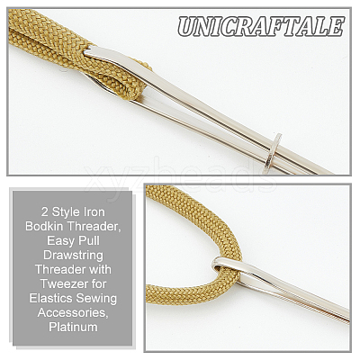 8Pcs 2 Style Iron Bodkin Threader DIY-UN0005-72-1