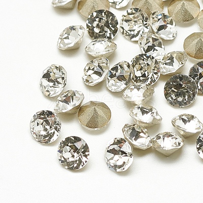 Pointed Back Glass Rhinestone Cabochons RGLA-T110-4mm-001-1
