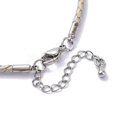 Polyester Cord Braided Bracelet Makings MAK-Z003-01P-15-1