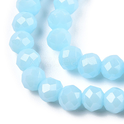 Electroplate Glass Beads Strands EGLA-A034-P8mm-A04-1