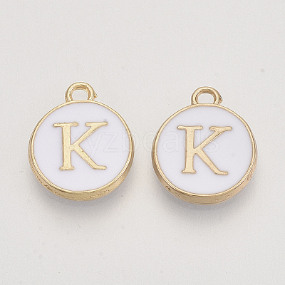 Golden Plated Alloy Charms LS-ENAM-S118-01K-1