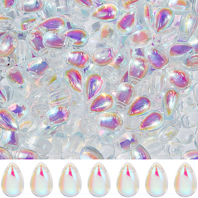 200Pcs Transparent Glass Beads GGLA-BBC0001-01-1