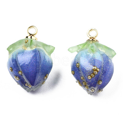 Handmade Flower Epoxy Resin Pendants KY-S163-103-1