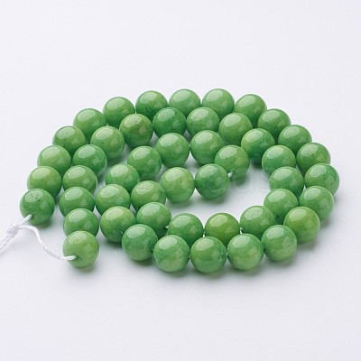 Natural Mashan Jade Round Beads Strands X-G-D263-8mm-XS17-1