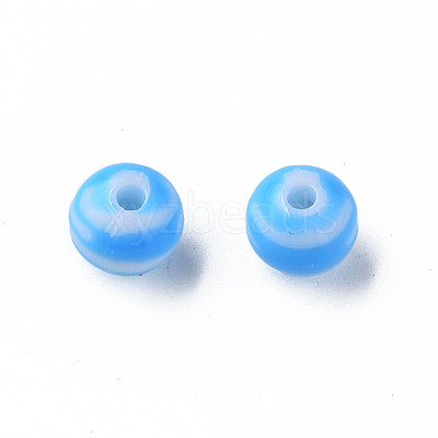 Opaque Striped Acrylic Beads MACR-S373-27D-09-1
