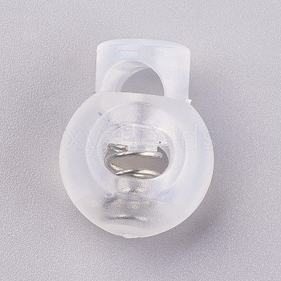 Plastic Iron Spring Cord Locks X-FIND-WH0017-12-1