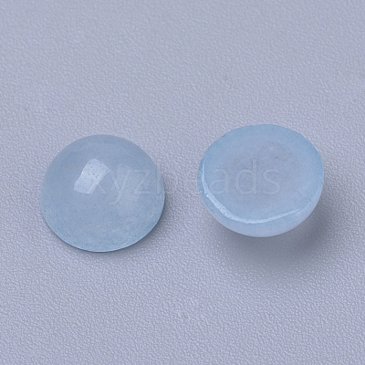 Natural White Jade Cabochons G-R416-6mm-54-1