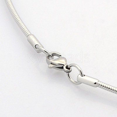 Non-Tarnish Casual Style 304 Stainless Steel Snake Chain Choker Necklaces X-STAS-O037-05-1