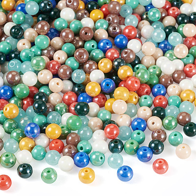325G Electroplate Round Glass Beads Strands EGLA-TA0030-10-1