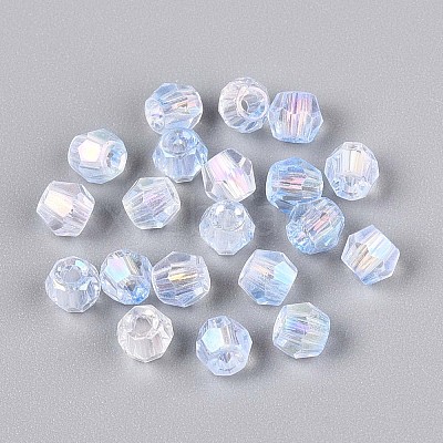 Transparent Spray Painted Glass Beads X1-EGLA-N018-4mm-05-1