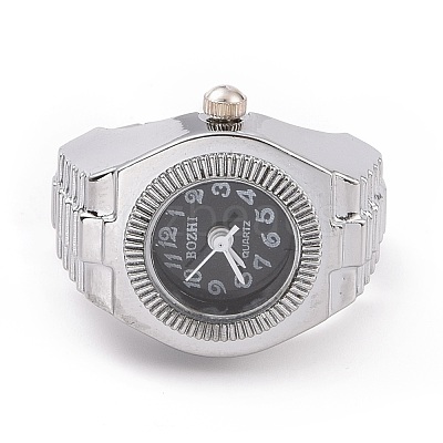 201 Stainless Steel Stretch Watchband Finger Ring Watches WACH-G018-03P-03-1