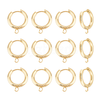 12Pcs 201 Stainless Steel Hoop Earrings STAS-UN0056-85-1