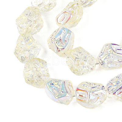 Transparency Electroplate Glass Beads Strands GLAA-T023-41A-08-1