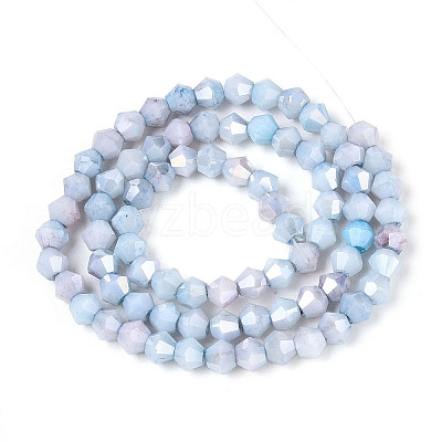 Ombre Effect Dyed Glass Beads Strands X-GLAA-T025-4mm-09H-1