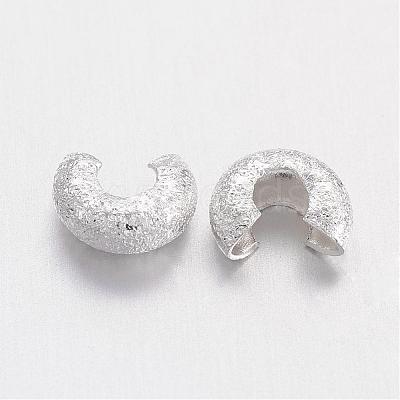 Brass Crimp Beads Covers KK-G015-S-1