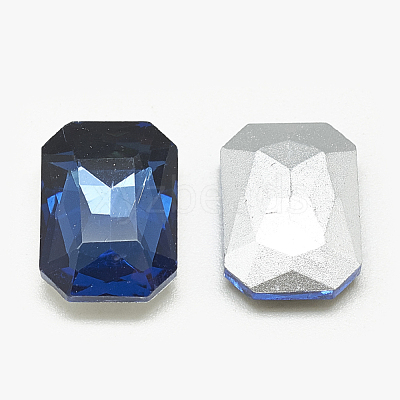 Pointed Back Glass Rhinestone Cabochons RGLA-T079-10x14mm-13-1