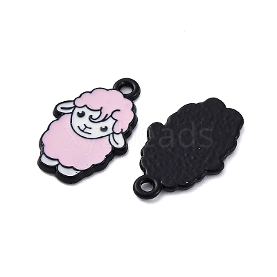 Spray Painted Alloy Pendants PALLOY-S194-01A-EB-1
