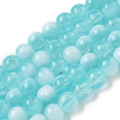 Crackle Glass Beads Strands GLAA-U001-8mm-08-1