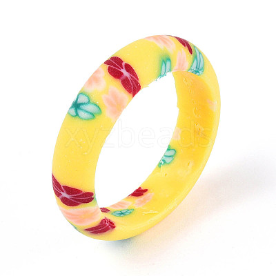 Handmade Polymer Clay Finger Rings CLAY-N013-27B-1