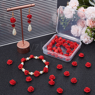 80pcs 2 styles Cinnabar Beads FIND-SC0014-39-1