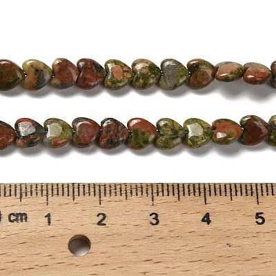 Natural Unakite Beads Strands G-P575-C11-6mm-1
