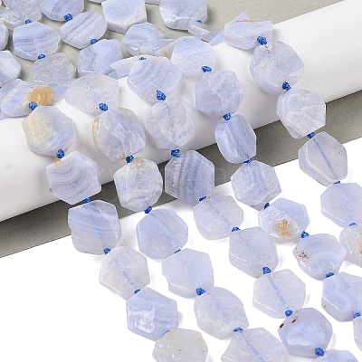 Natural Blue Lace Agate Beads Strands G-NH0001-E01-01-1