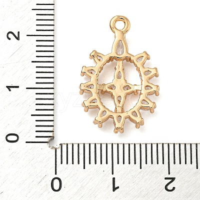 Brass Micro Pave Clear Cubic Zirconia Pendants LS-ZIRC-U003-01G-09-1