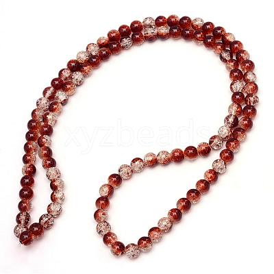 Baking Paint Crackle Glass Bead Strands CCG-S001-6mm-18-1