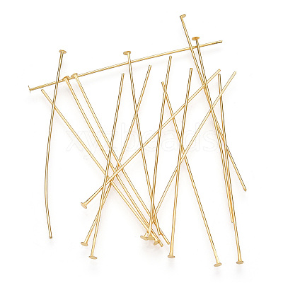 Brass Flat Head Pins KK-G331-11-0.7x55-1