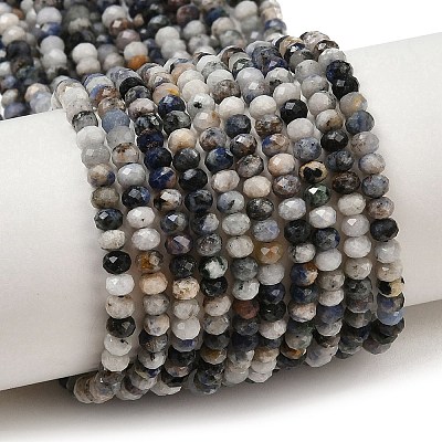Natural Blue Spot Jasper Beads Strands G-D347-B06-1