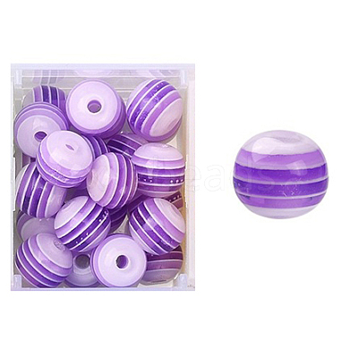 Mybeadsfindings Transparent Stripe Resin Beads JX717A-1
