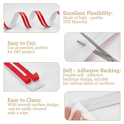 4M TPE Self-adhesive Anti-collision Strips AJEW-WH0609-412A-1