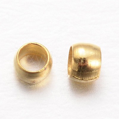 Rondelle Brass Crimp Beads LS-X-KK-L134-27G-1
