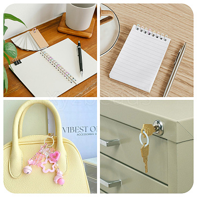 150Pcs 6 Colors Plastic Loose Leaf Book Binder Hinged Rings FIND-TA0010-54B-1