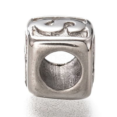Tarnish Resistant 304 Stainless Steel European Beads OPDL-L020-001S-1