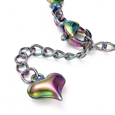 Rainbow Color 304 Stainless Steel Bracelet Making STAS-L248-008M-1