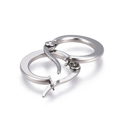 Tarnish Resistant 201 Stainless Steel Hoop Earrings EJEW-A052-27C-1