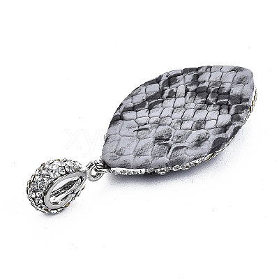 Polymer Clay Rhinestone Pendants RB-S056-12A-P-1