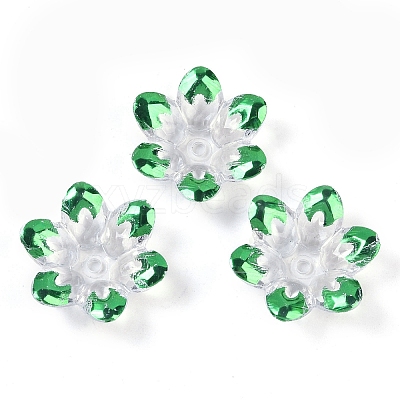 Plating Acrylic Bead Caps OACR-H118-06G-1
